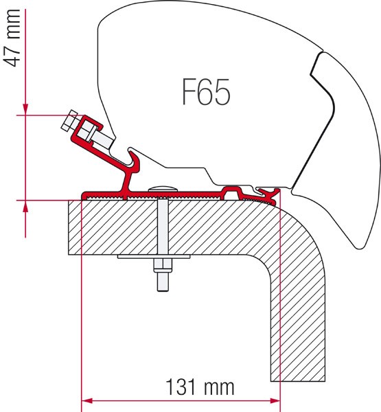 Adapter HYMER per F65 Lunghezza cm.400