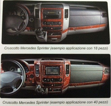 Mascherina Adesiva Cruscotto col. Radica Mercedes Sprinter 24pz - Clicca l'immagine per chiudere