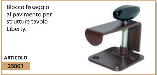 Staffa di Fissaggio Tavolo a Pavimento - Clicca l'immagine per chiudere
