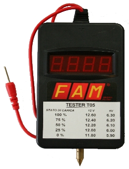 Voltmetro Digitale Test Batterie FAM